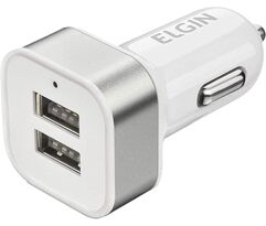 Carregador USB Veicular 12V 2 Saídas 2.1 A 10W Elgin