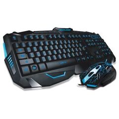 Kit_Teclado e Mouse Gamer Multilaser Lightning ABNT2 Preto com LED - TC195