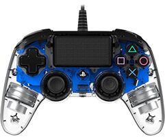 Controle_para PS4 NACON compacto com fio Transparente - PS4OFCPADCLBLUE