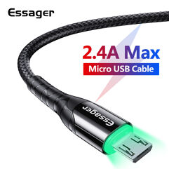 Cabo_Micro USB Essager 2,4A 0,5m ou 2m