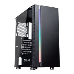 Gabinete_Gamer Galax Quasar RGB, Mid Tower, Vidro Temperado, Black, Sem Fonte, Sem Fan, GX600