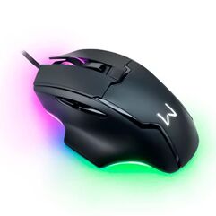 Mouse Gamer Warrior Gunter, LED Rainbow, 6400 DPI, 6 Botões, Preto MO297