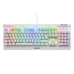 Teclado Gamer Sharkoon Shark Skiller Mech SGK3, RGB, Switch Kailh Red, Branco SKILLER-SGK3-RGB-red