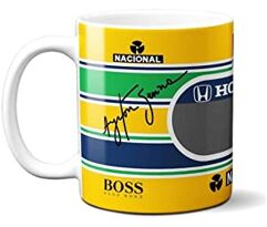 Caneca Ayrton Senna Fórmula 1 F1 Corrida Presente Criativo