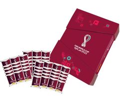 Álbum Copa do Mundo Box Exclusivo Capa Dura Prata + 50 Pacotes de Figurinhas Copa do Mundo 2022