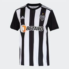 Camisa Atlético Mineiro I 22/23 s/n° Torcedor Adidas Masculina Preto+Branco
