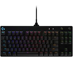 Teclado Mecânico Gamer RGB Logitech G PRO Design TKL Switch Exclusivo GX Blue Clicky