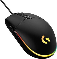 Mouse Gamer Logitech G203 LIGHTSYNC RGB Efeito de Ondas de Cores 6 Botões Programáveis e Até 8.000 DPI