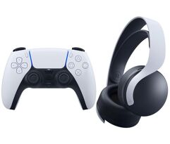 Controle Dualsense Playstation 5 + Headset Sem Fio Playstation 5