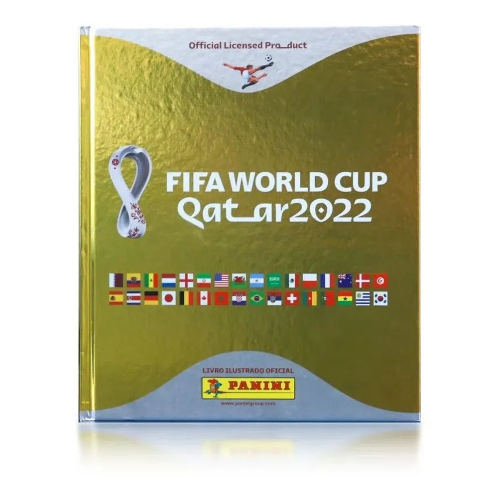 Álbum Capa Dura Ouro Copa Do Mundo Qatar 2022