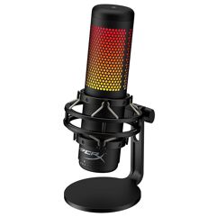 Microfone Gamer HyperX QuadCast S Antivibração LED RGB USB Compatível com PC / PS4 / Mac HMIQ1S-XX-RG/G
