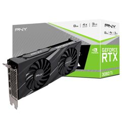 Placa de Video PNY NVIDIA Geforce RTX 3060Ti Dual Fan 8GB GDDR6 LHR DLSS Ray Tracing VCG3060T8LDFBPB1