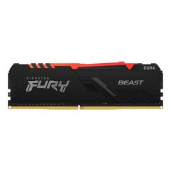 Memória Kingston Fury Beast RGB 8GB 3200MHz DDR4 CL16 Preto KF432C16BBA/8