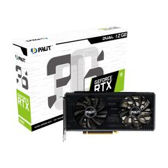 Placa de Vídeo Palit NVIDIA GeForce RTX 3060 Dual LHR 12GB GDDR6 DLSS Ray Tracing NE63060019K9-190AD