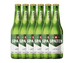 Cerveja Spaten Puro Malte Munich Helles Lager 6 Unidades Long Neck 355ml