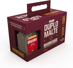 Brahma Duplo Malte KIT 6 LATAS 350ML + 1 Un SAL DE PARRILLA 500g