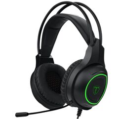 Headset Gamer T-Dagger Atlas Drivers 40mm Preto e Verde T-RGH201