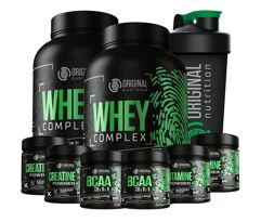 Kit 2X Whey Complex + 2X Bcaa + 2X Glutamin + 2X Crea + Shaker