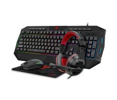 Kit Gamer Teclado Rgb + Mouse + Headset + Mouse Pad Havit - Kb502Cm