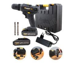 Furadeira Parafusadeira 21v Bateria Bivolt Titanium C/ maleta