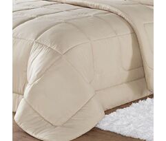 Kit Edredom Casal Queen Dupla Face Avelã com fronhas 03 Peças