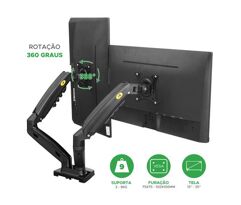 Suporte para TV/Monitor Duplo North Bayou Nb F160 de 17 Até 27