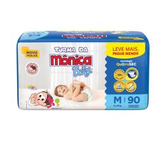 Fralda Turma Da Mônica Baby Giga Tamanho M 90 Unidades