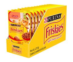 Ração Úmida para Gatos Adultos Purina Friskies Carne ao Molho 85g 15 sachês