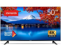 SmartTV Aiwa 50" 4K Ultra HD Borda Ultrafina HDR10 Dolby Áudio Bivolt AWS-TV-50-BL-01