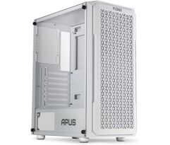 Gabinete Gamer Pichau Apus White Mid-Tower Lateral de Vidro Temperado Com 3 Fans PG-APS-WHT01