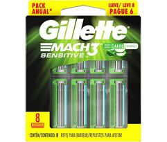 Carga para Aparelho de Barbear Gillette Mach3 Sensitive 8 Unidades