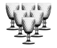 Jogo de Taças de Vidro 330ml 6 Peças Haus Bico de Jaca Empire