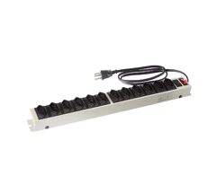 Filtro de Linha Power Line de 12 tomadas em Gabinete Metálico, Multicraft, PL12T