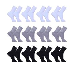 Kit 12 Pares Meia Cano Alto New Life Sport Masculina