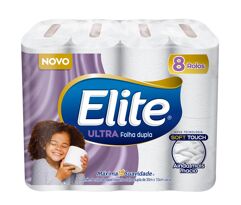 Papel Higiênico Folha Dupla Elite 8 Rolos
