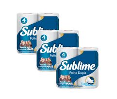 Papel Higiênico Folha Dupla Sublime 12 Rolos