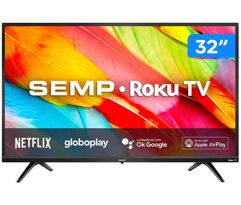 Smart TV 32" HD LED Semp Wi-Fi 3 HDMI 1 USB - 32R6500