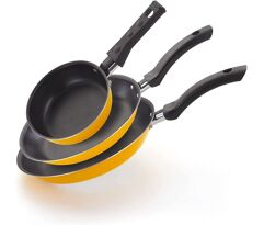 Conjunto de Frigideiras 3 Peças Antiaderente Techflon Nacional