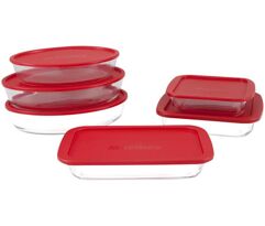 Conjunto de Assadeiras Marinex em Vidro com Tampa – 6 Peças