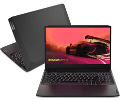 Lenovo Notebook ideapad Gaming 3 R7-5800H 8GB 256GB SSD PCIe GTX 1650 4GB 15.6" FHD W11 82MJ0001BR, preto