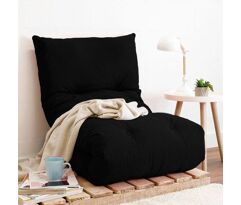 Futon Dobrável de Espuma Solteiro Preto BF Colchões