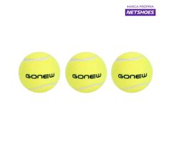 Kit Bola de Beach Tennis Gonew Iniciante 3 Unidades