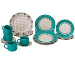 Aparelho de Jantar Chá 20 Peças Biona Cerâmica Redondo Donna