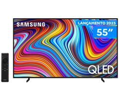 Smart TV 55” Samsung QLED UHD Quantum HDR 4K Lançamento 2023 HDMI 2 USB QN55Q60CAGXZD