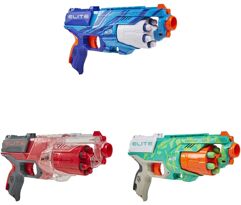 Kit com 3 NERFs Lança Dardos Elite Disruptor com tambor giratório Hasbro