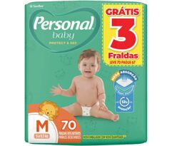 Fralda Personal Protect e Sec M Hiper 70 unidades