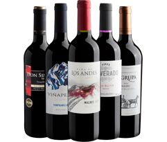 Kit 5 Vinhos por R$99,50 Evino