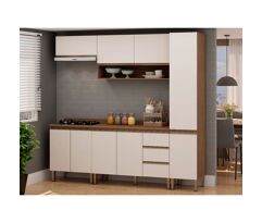 Cozinha Compacta Violeta 9 PT 3 GV Ébano e Off White