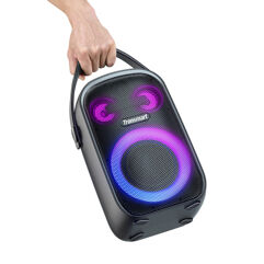 Tronsmart-Altifalante Bluetooth Halo 100, Sistema de Som Tridirecional, Modos de Áudio Duplos, Controlo de Aplicação, Karaoke, Festa