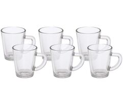 Jogo de Canecas de Café de Vidro 70ml Hauskraft Lisa 6 Peças
